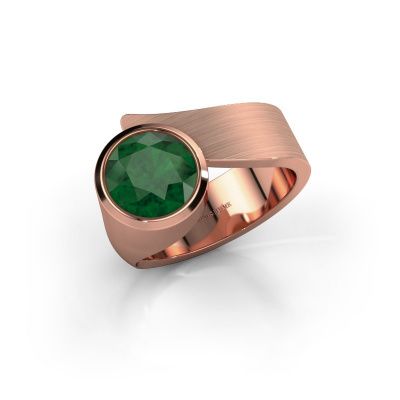 Ring Nakia 585 Roségold Smaragd 8 mm