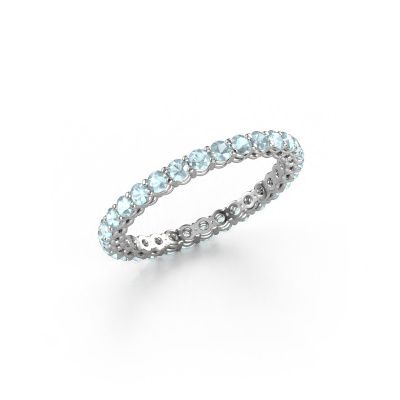 Stackable ring Michelle full 2.0 585 white gold aquamarine 2 mm