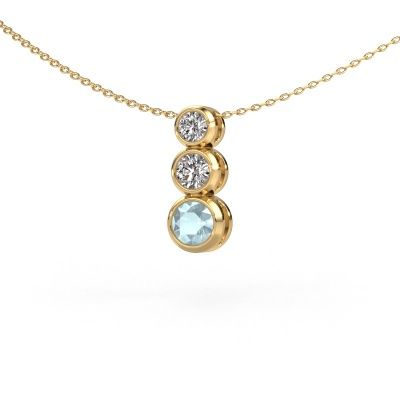 Pendant Linda 585 gold aquamarine 5 mm