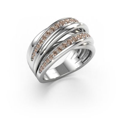 Ring Marylouise 2 585 Weißgold Braun Diamant 0.618 crt