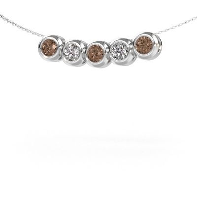 Ketting Kim 5 585 witgoud bruine diamant 1.25 crt