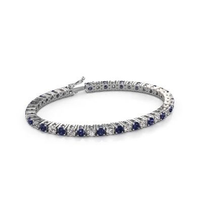 Tennis bracelet Karin 4 mm 585 white gold sapphire 4 mm