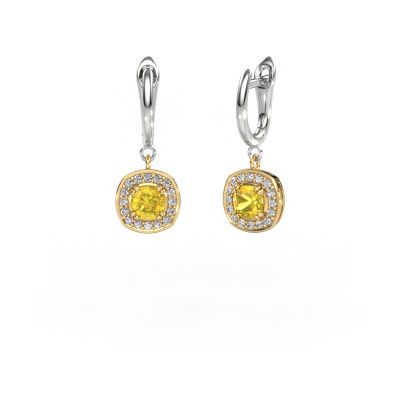 Pendants d'oreilles Marlotte 1 585 or jaune saphir jaune 5 mm
