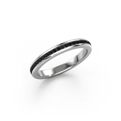 Stackable ring Lura 1 585 white gold black diamond 0.588 crt