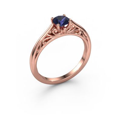 Verlobungsring Shannon rnd 585 Roségold Saphir 5 mm