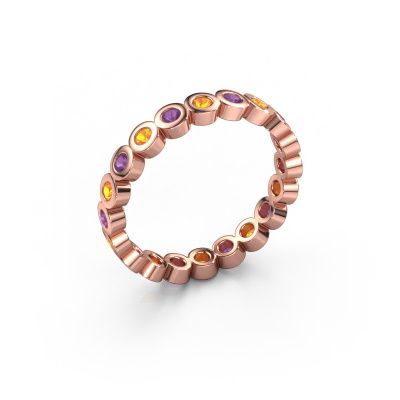 Stackable ring Edwina 1 585 rose gold citrin 2 mm