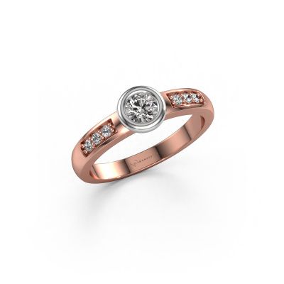 Engagement ring Lieke 585 rose gold lab grown diamond 0.340 crt