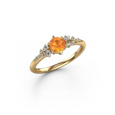 Bague de fiançailles Royce RND 585 or jaune citrine 5 mm