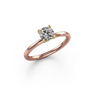 Verlobungsring Crystal RND 1 585 Roségold Diamant 0.60 crt