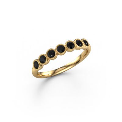 Ring Mariam half 585 Gold Schwarz Diamant 0.462 crt