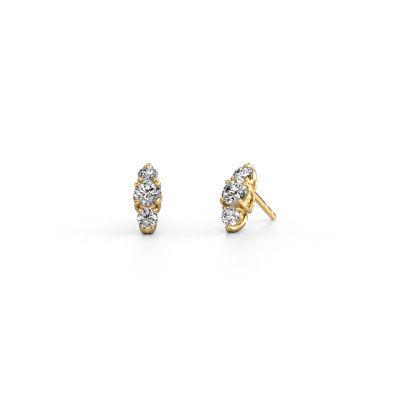 Boucles d'oreilles Amie 585 or jaune zircone 4 mm