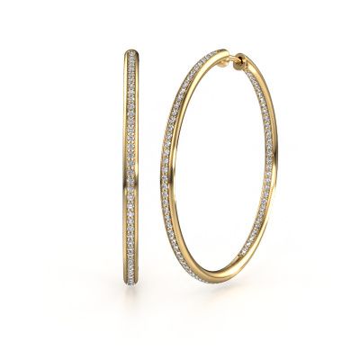 Hoop earrings Sina 35mm 585 gold lab grown diamond 1.018 crt