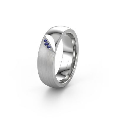 Wedding ring WH2007L 950 platinum sapphire ±0.24x0.08 in