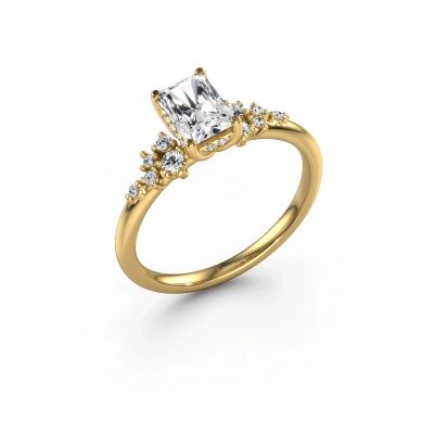 Engagement ring Emma RAD 585 gold lab grown diamond 0.931 crt