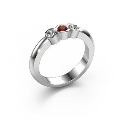 Ring Lotte 3 950 platinum garnet 3 mm