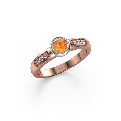 Engagement ring Lieke 585 rose gold citrin 4 mm