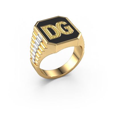 Rolex Stil Ring Stephan 3 585 Gold Gelb Saphir 1 mm