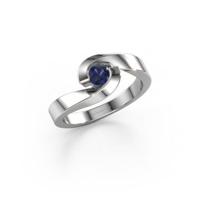 Ring Sheryl 585 white gold sapphire 4 mm