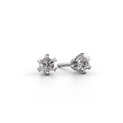 Stud earrings Shana 950 platinum diamond 0.20 crt