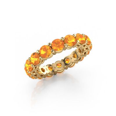 Stackable ring Michelle full 4.0 585 gold citrin 4 mm