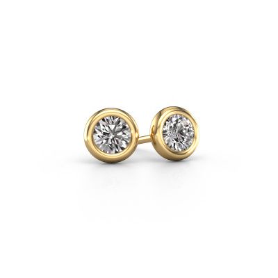 Stud earrings Lieke RND 585 gold diamond 1.00 crt