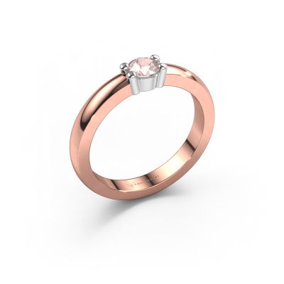 Ring Yasmin 1 585 rose gold morganite champagne 4 mm