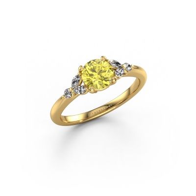 Engagement ring Megan RND 585 gold yellow lab grown diamond 5.7 mm