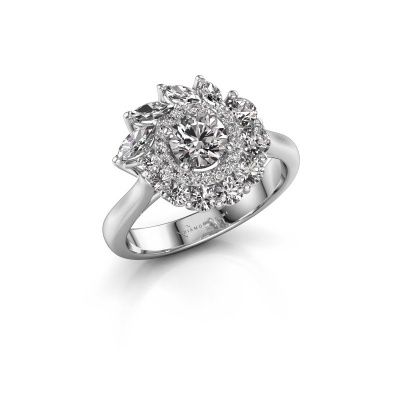 Engagement ring Danita 585 white gold diamond 1.428 crt