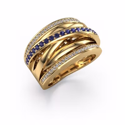 Ring Clair 2 585 gold sapphire 1.5 mm