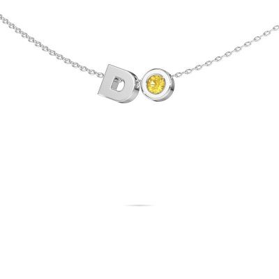 Pendentif initiale Initial 030 585 or blanc