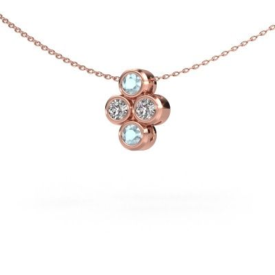 Anhänger Judi 585 Roségold Aquamarin 3.4 mm