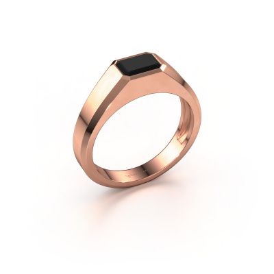 Heren ring Dylan 1 585 rosé goud zwarte diamant 1.380 crt