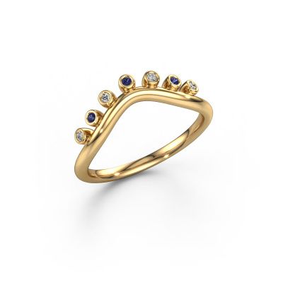 Stacking ring Drop A 585 gold sapphire 1.2 mm