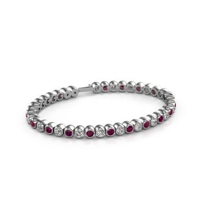 Bracelet tennis Bianca 3.5 mm 585 or blanc rhodolite 3.5 mm