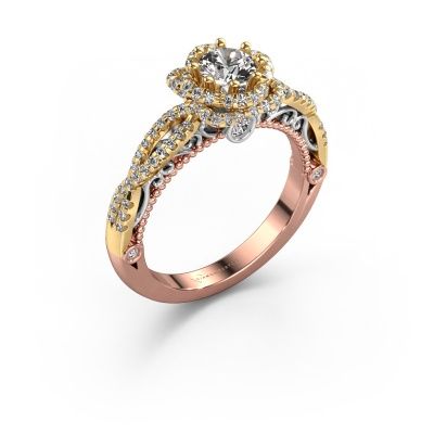 Engagement ring Lysanne 585 rose gold diamond 0.85 crt