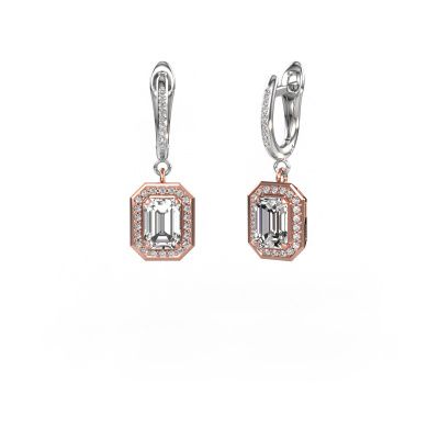 Pendants d'oreilles Dodie 2 585 or rose diamant synthétique 2.045 crt