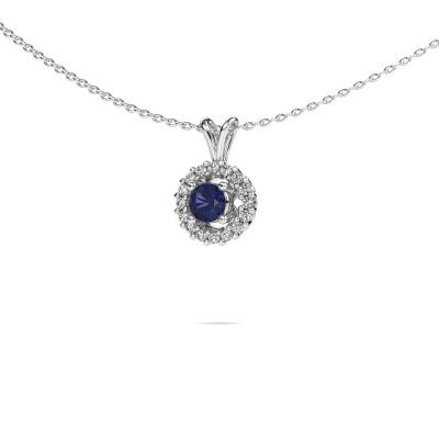 Pendant Tennille 585 white gold sapphire 4 mm