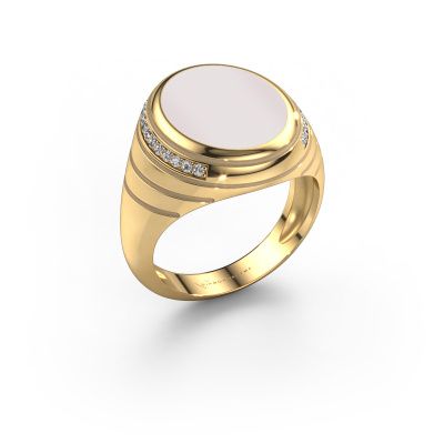 Signet ring Luuk 585 gold red sardonyx 15x12 mm