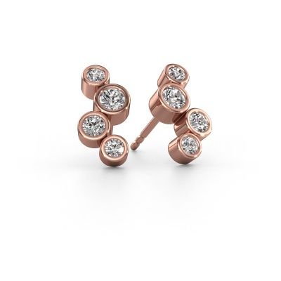 Stud earrings Marlys 2 585 rose gold lab grown diamond 0.800 crt