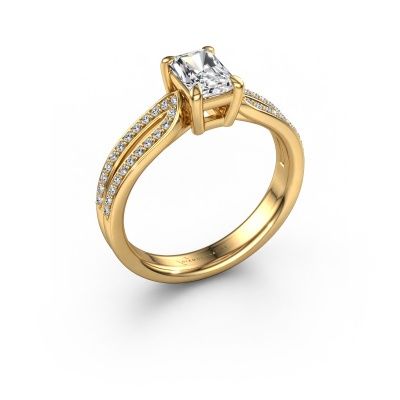 Engagement ring Antonia rad 2 585 gold lab grown diamond 0.98 crt