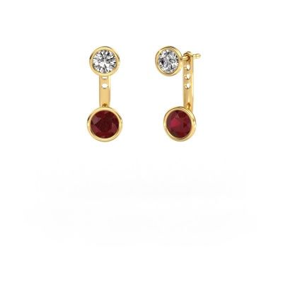 Boucles d'oreilles Halle 585 or jaune rubis 6 mm