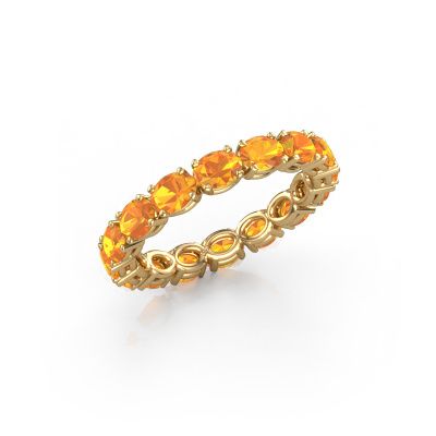 Ring Vivienne OVL 4x3 585 gold citrin 4x3 mm