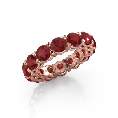 Stackable ring Michelle full 4.7 585 rose gold ruby 4.7 mm