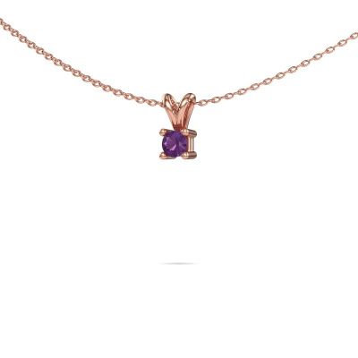 Kette Eline 585 Roségold Amethyst 5 mm