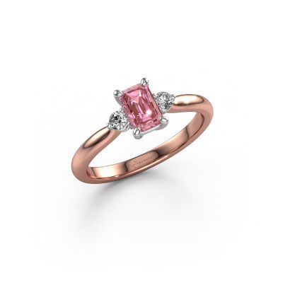 Verlobungsring Lieselot EME 585 Roségold rosa Labordiamant 6x4 mm