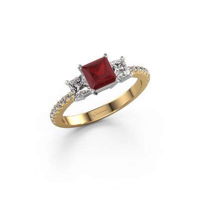 Engagement ring Dorla 585 gold ruby 5 mm