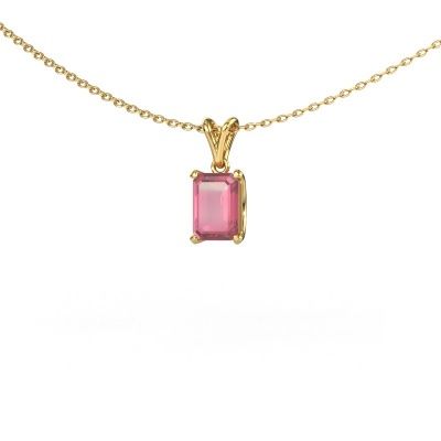 Pendant Sam EME 585 gold tourmaline pink 7x5 mm