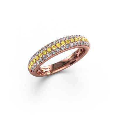 Ring Emely 4 585 rose gold yellow sapphire 1.4 mm