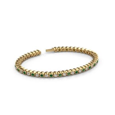 Tennis bracelet Bianca 2.4 mm 585 gold emerald 2.4 mm