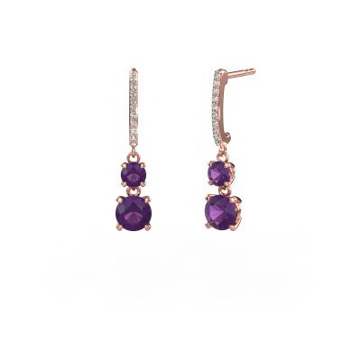 Ohrhänger Tanja 2 585 Roségold Amethyst 4.2 mm